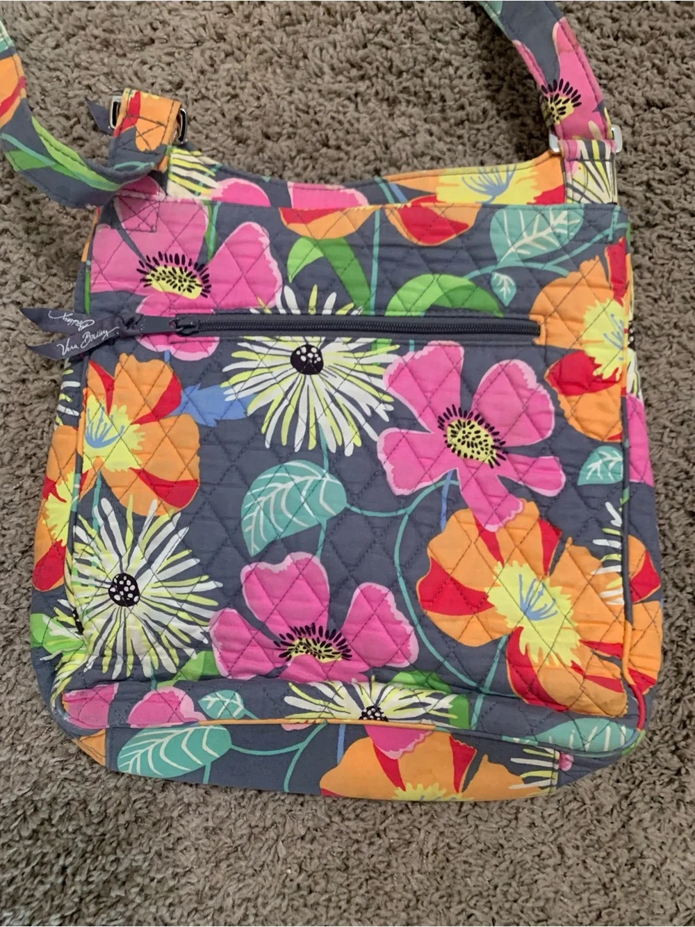 Vera Bradley Jazzy Blooms Mailbag Crossbody Purse